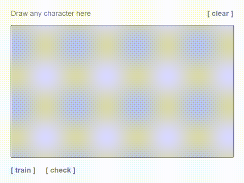 Handwriting recognition demo